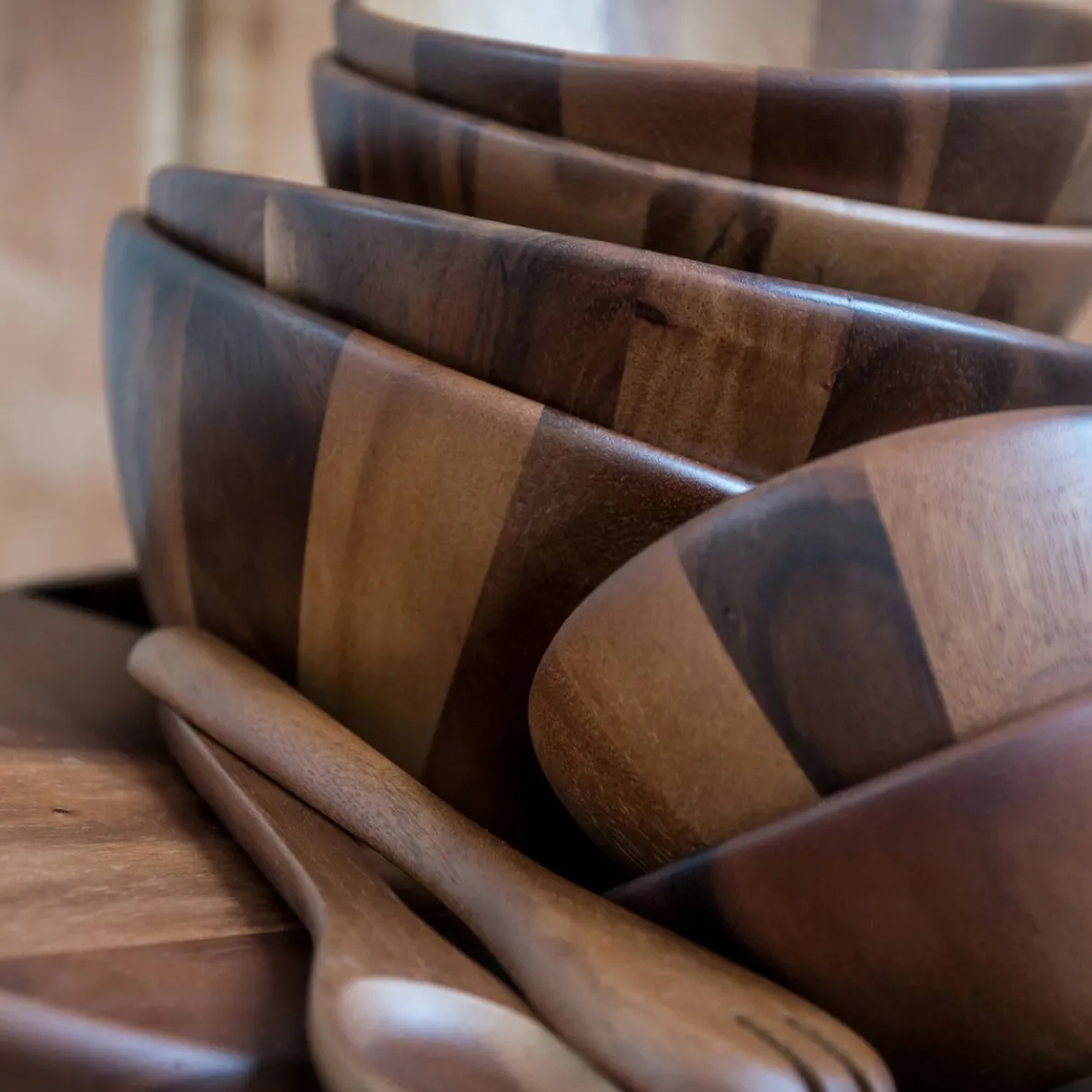 Schaal, acaciahout, Ø 20 cm