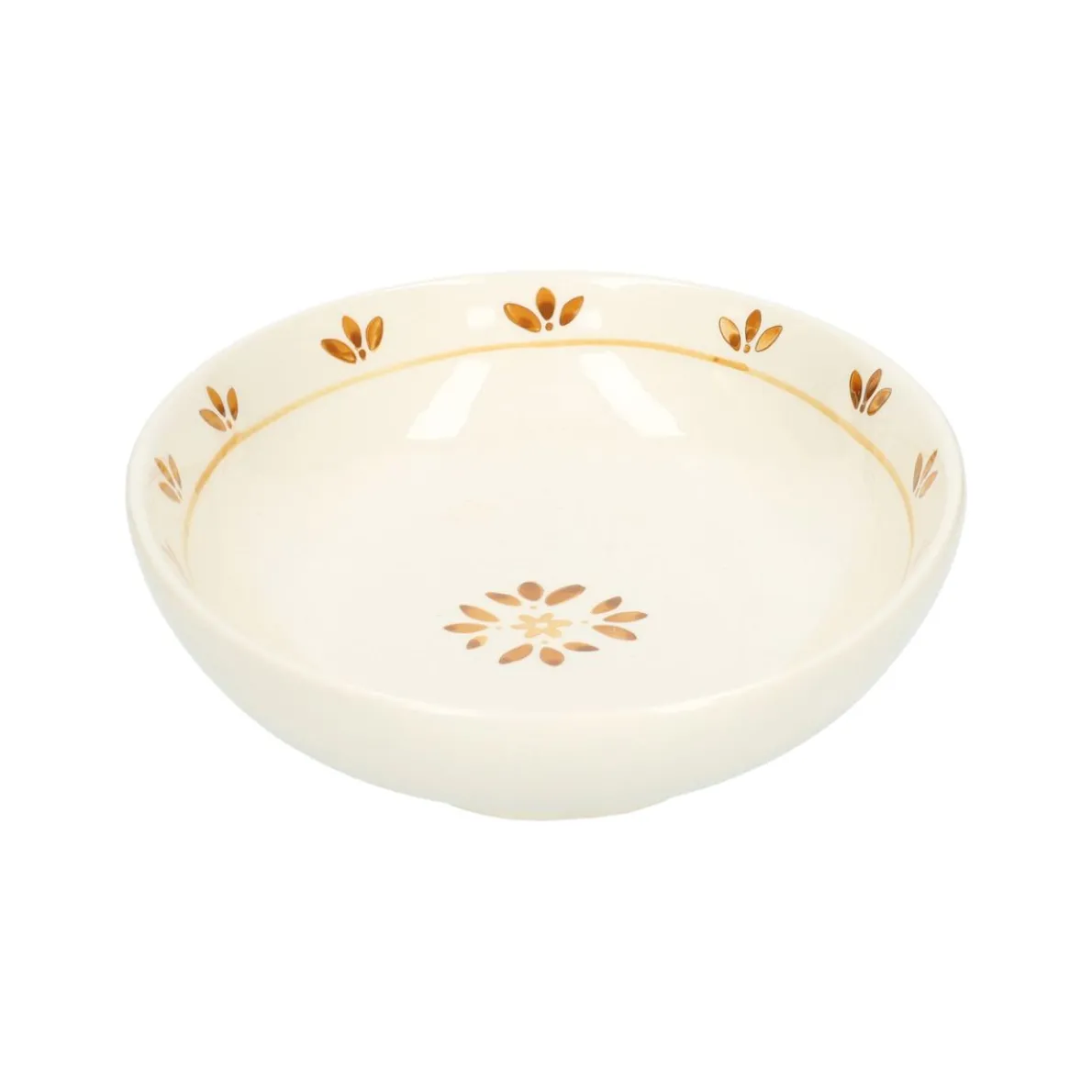 Schaal decoratief, steengoed, oker, 23 X 16.5 X 4.5 cm