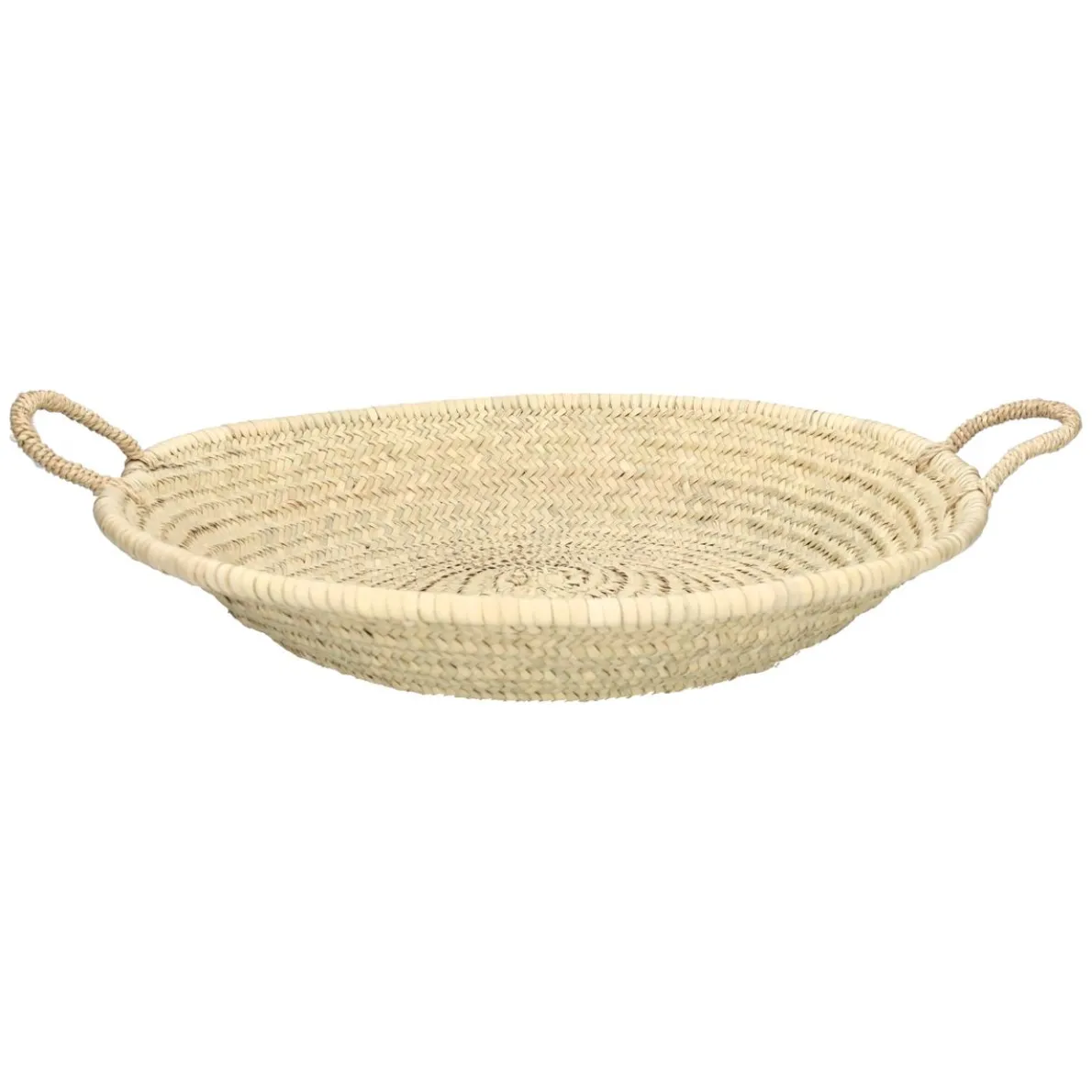 Schaal, palmblad, 2 handvatten, Ø 50 cm x 10 cm