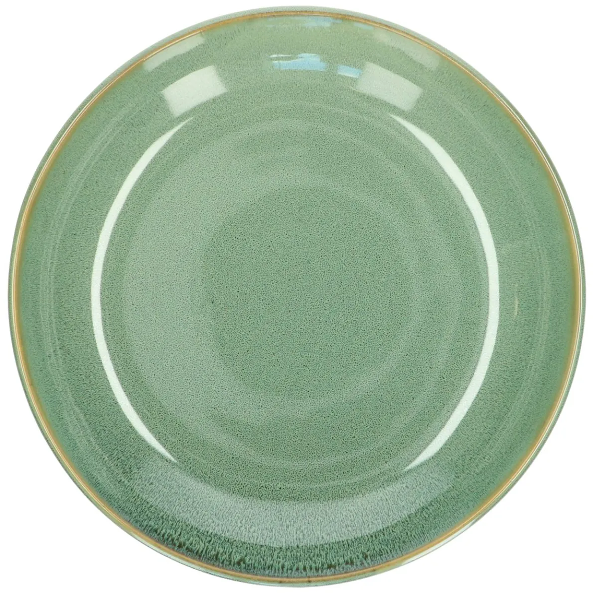 Schaal reactieve glazuur, steengoed, groen, Ø 31 cm