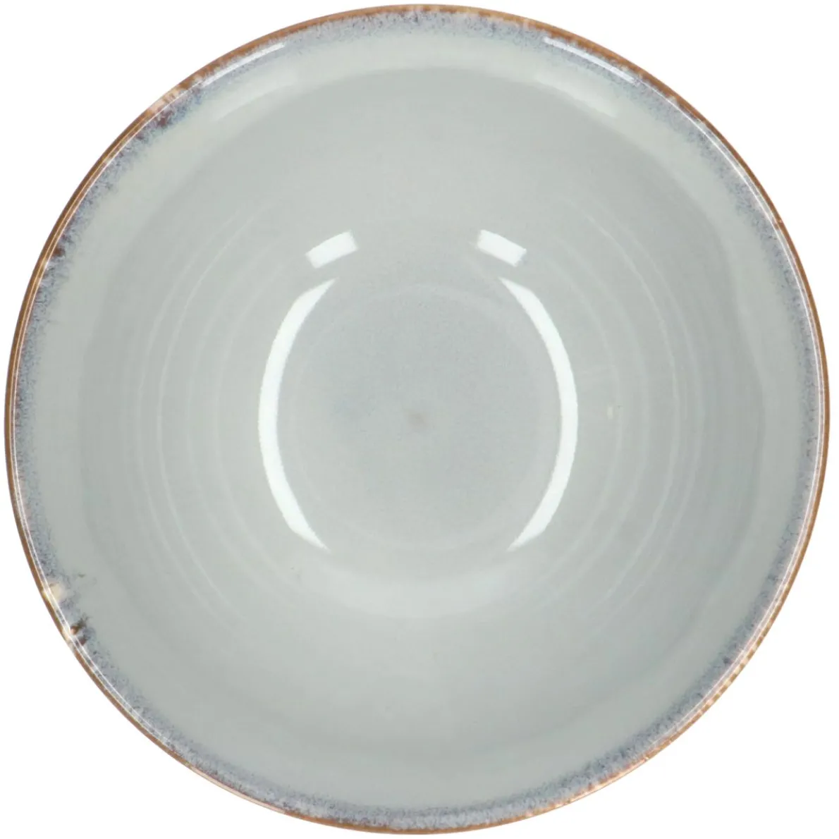 Schaal reactieve glazuur, steengoed, grijs, Ø 18 cm