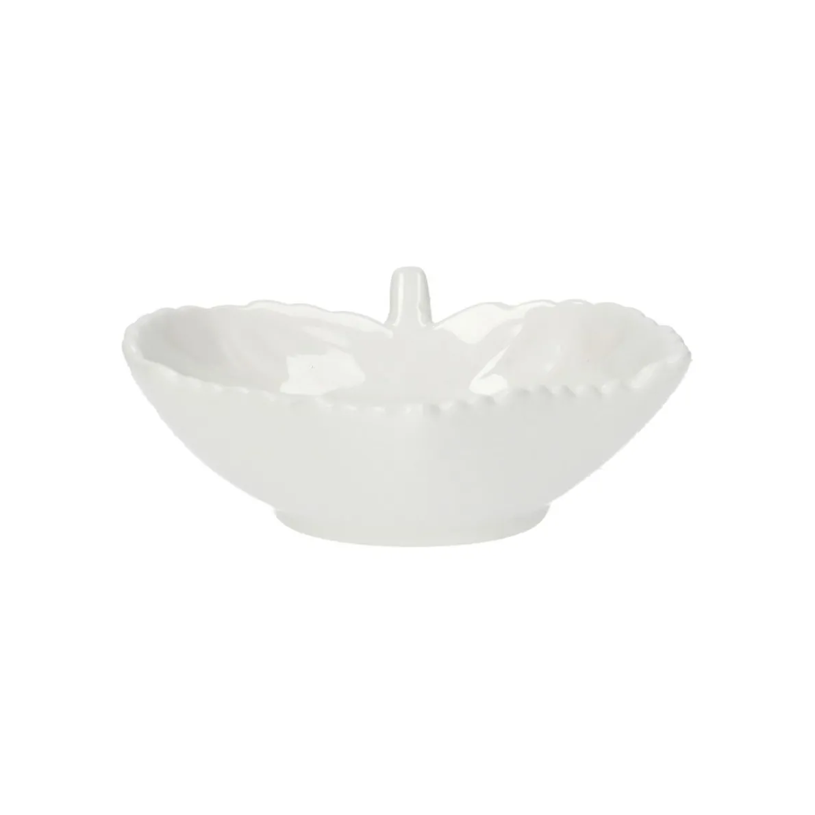 Schaaltje blad, porselein, 8 x 9 cm