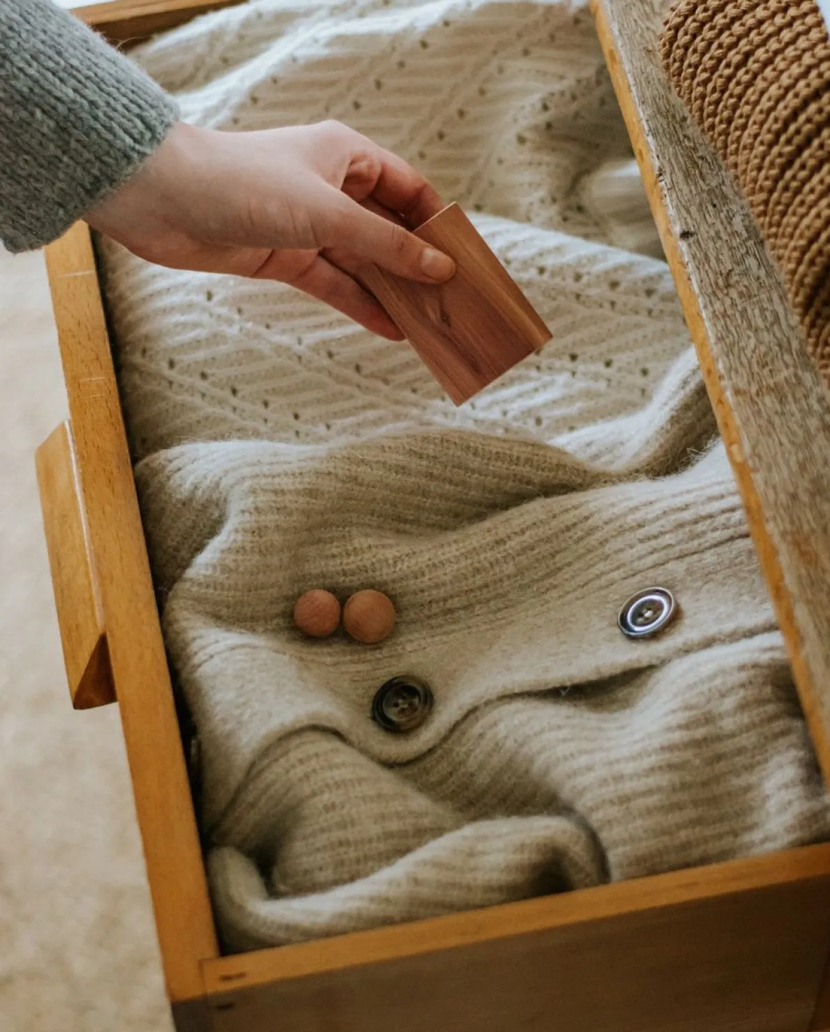 Schijfje van cederhout, Ø3 X H1 cm