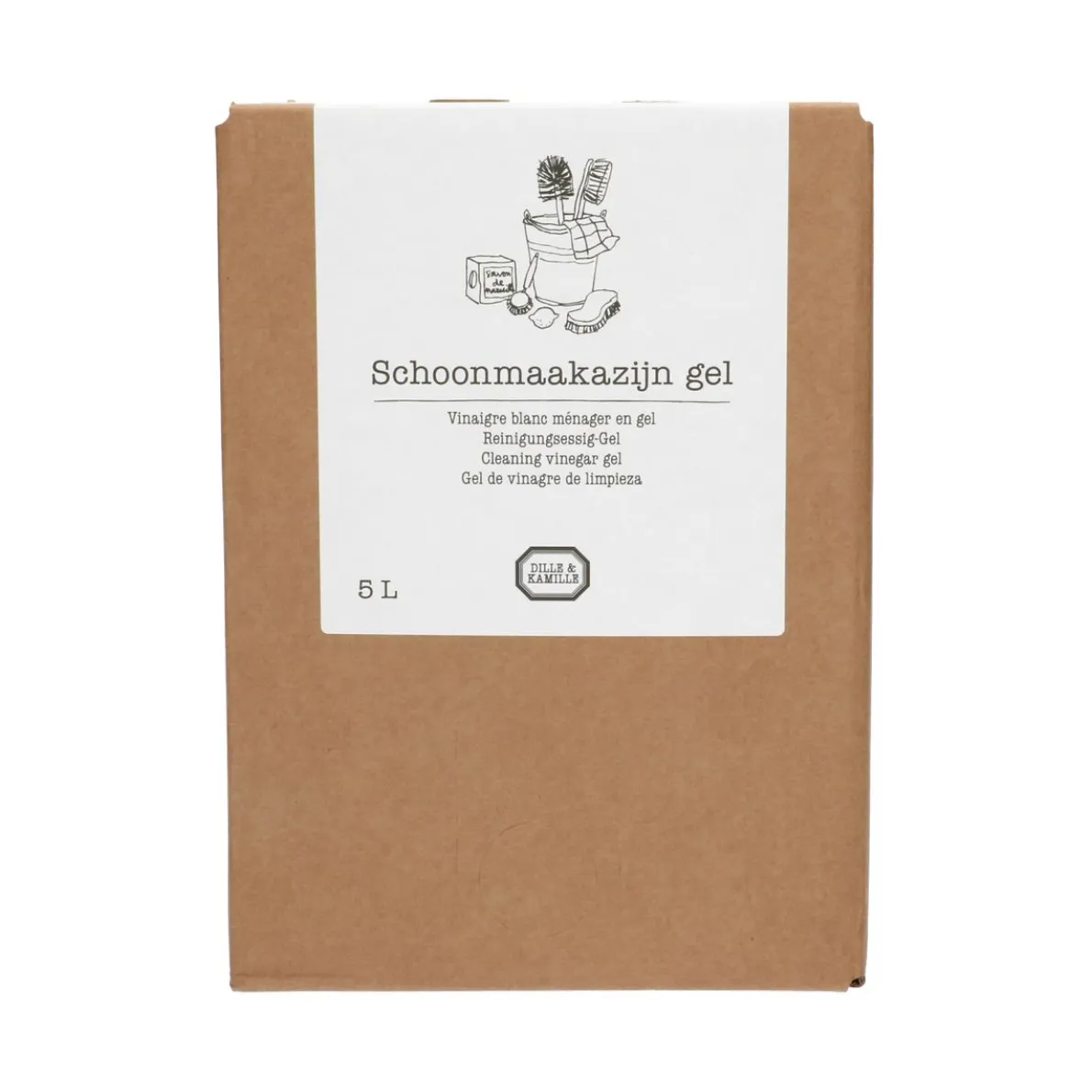 Schoonmaakazijn gel, bag in box, 5 liter