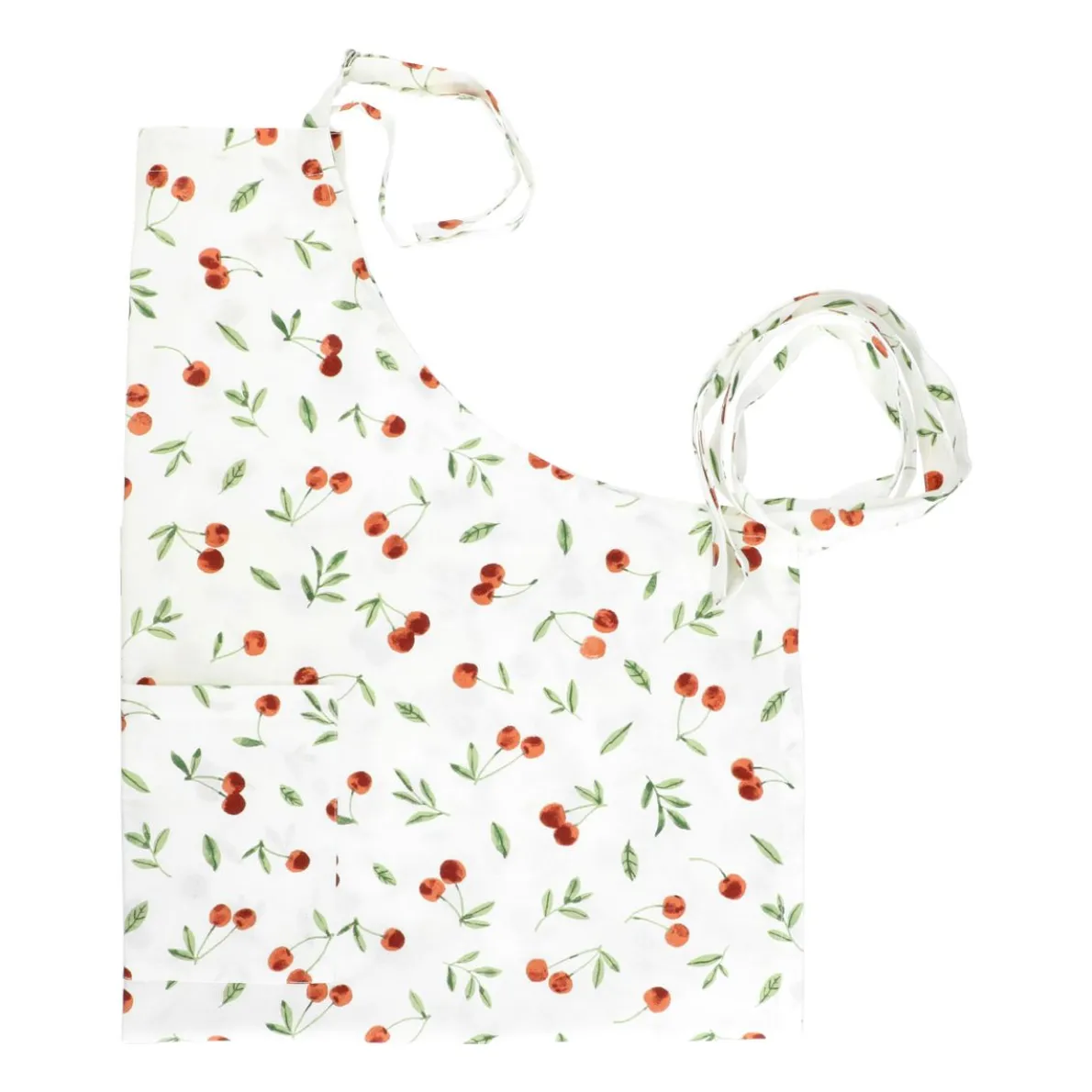 Schort, bio-katoen, kers, 85 x 90 cm