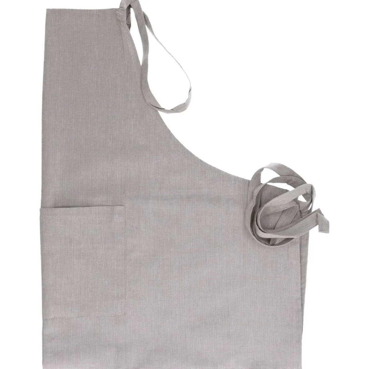 Schort, katoen, olijfgroen gemêleerd