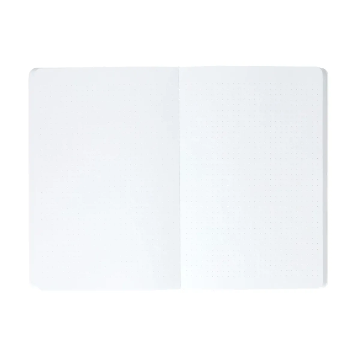 Schrift, gestippelde lijntjes, silhouet blad, A5