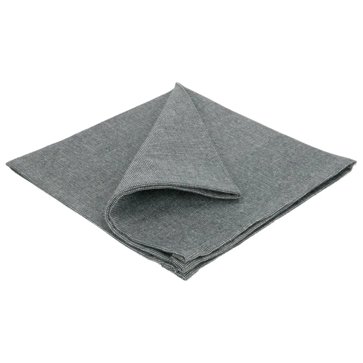 Servet, GOTS bio-katoen, antraciet, 40 x 40 cm