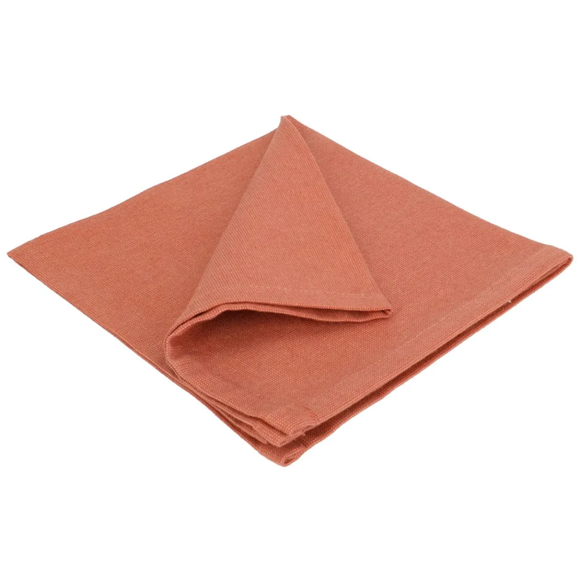 Servet, GOTS bio-katoen, roestbruin, 40 x 40 cm