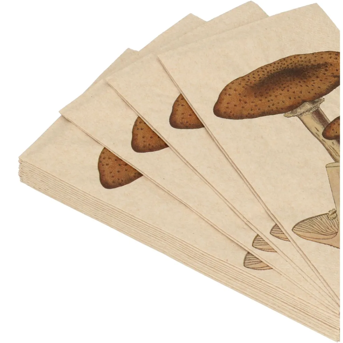 Servetten, papier, paddenstoel, 42 x 33 cm, 16 stuks