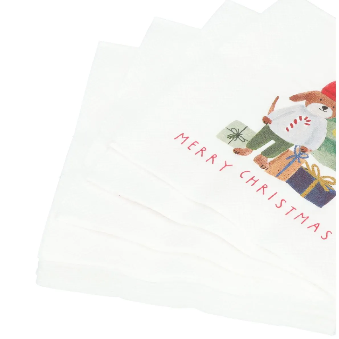 Servetten, papier, winterbos diertje, 25 x 25 cm, 20 stuks