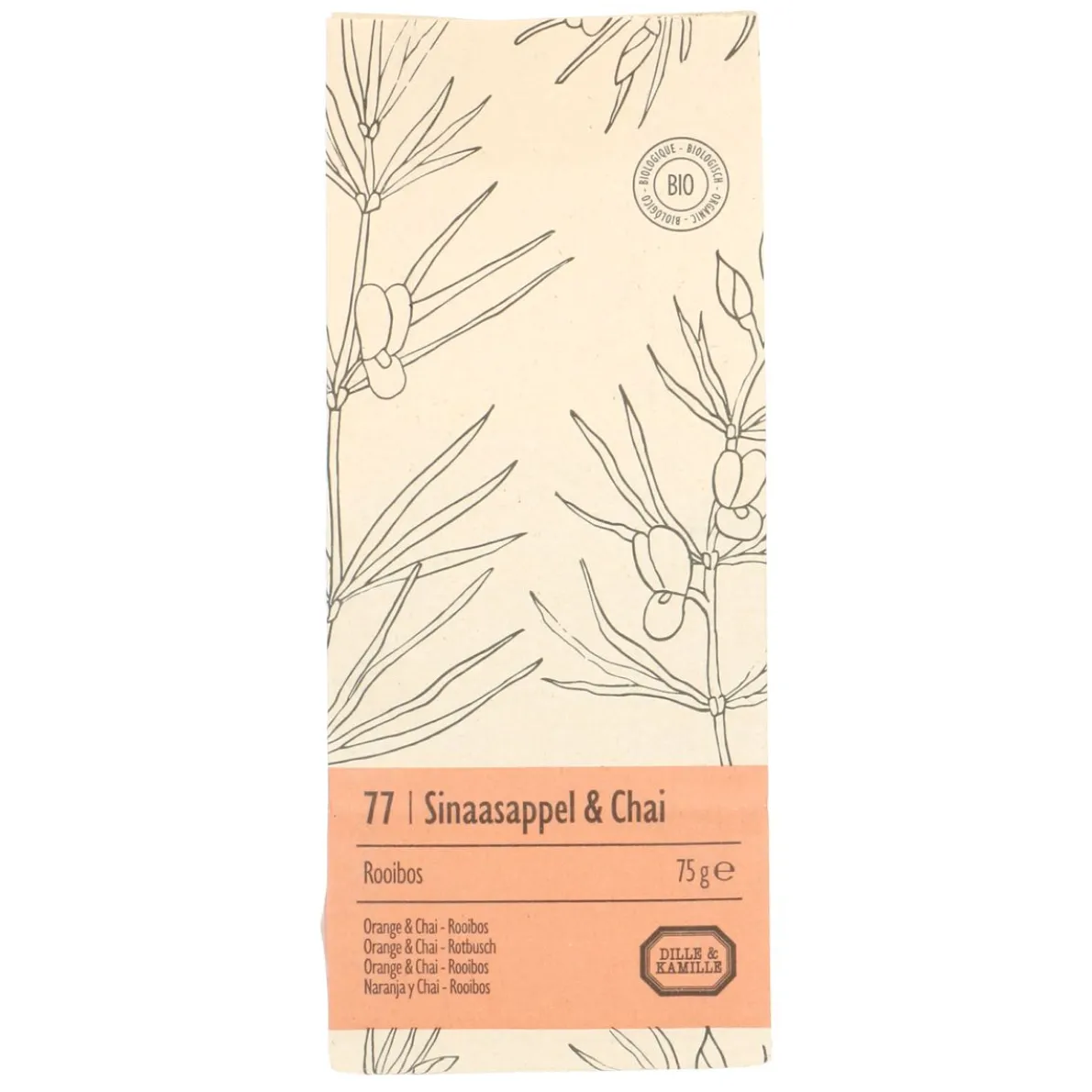 Sinaasappel Chai, biologisch, rooibos, zakje 75 gram
