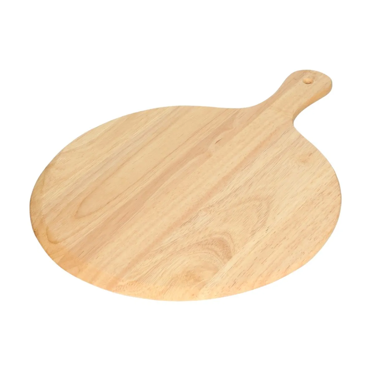 Snij-/pizzaplank, rubberhout, Ø 33 cm
