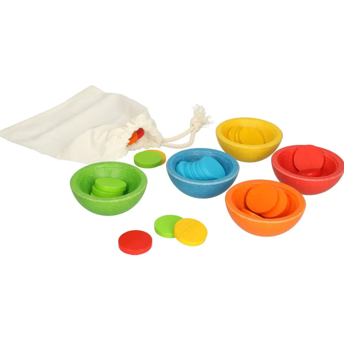 Sorteer- en kleurspel, rubberhout, 18m+