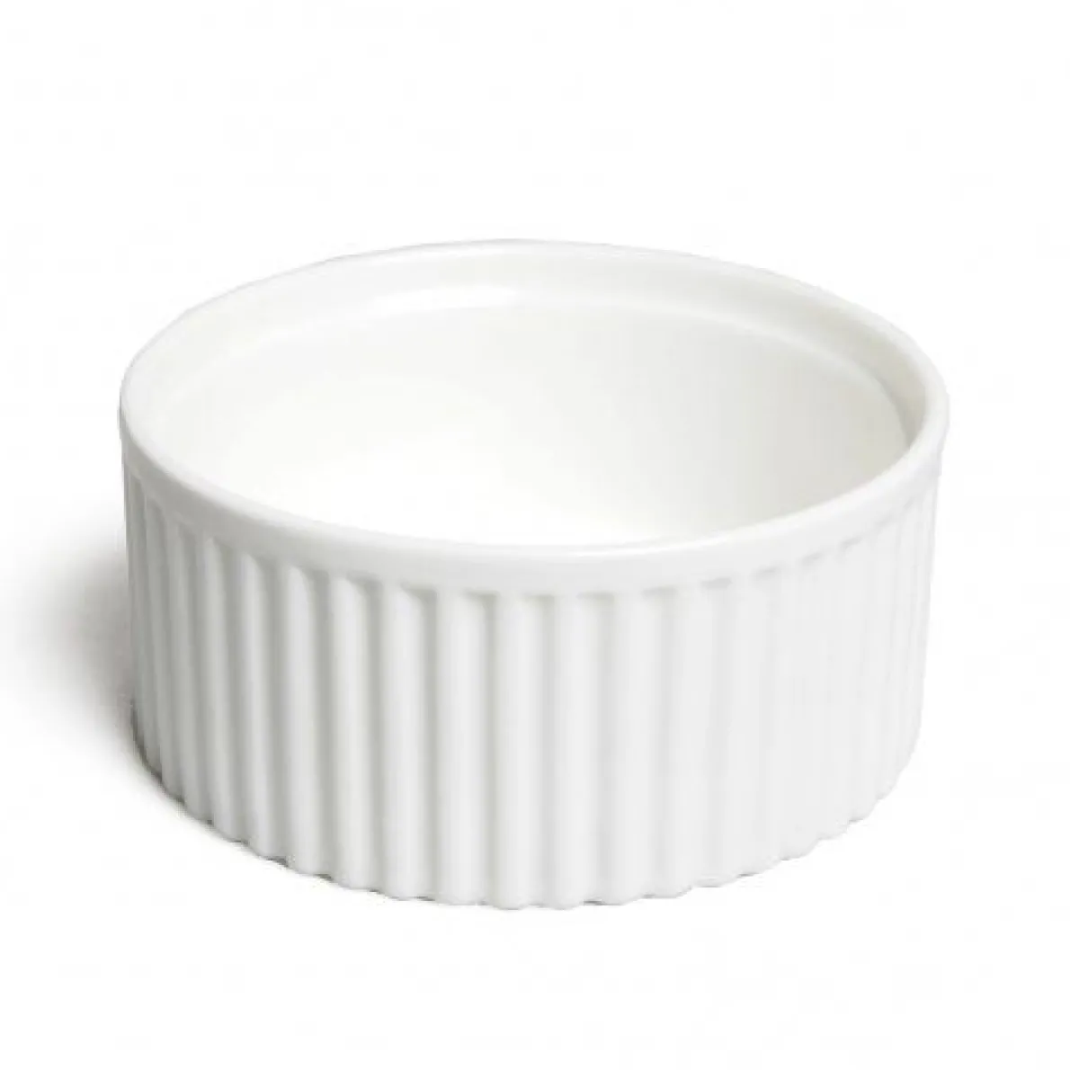 Souffléschaaltje/ ramekin, porselein, Ø 12 cm