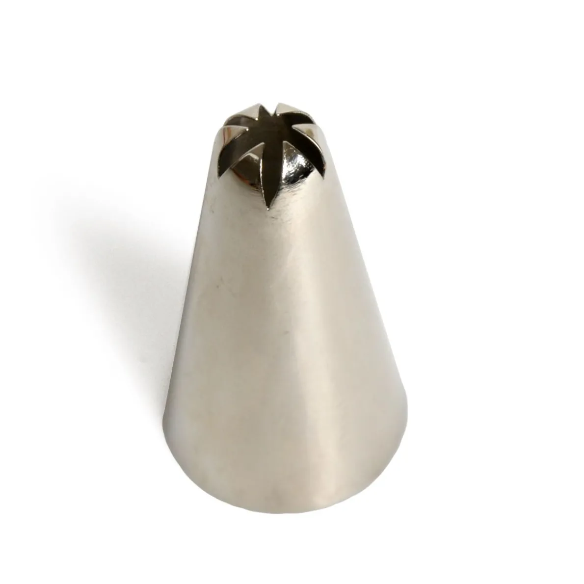 Spuitmondje met gekartelde opening, middel, roestvrij staal