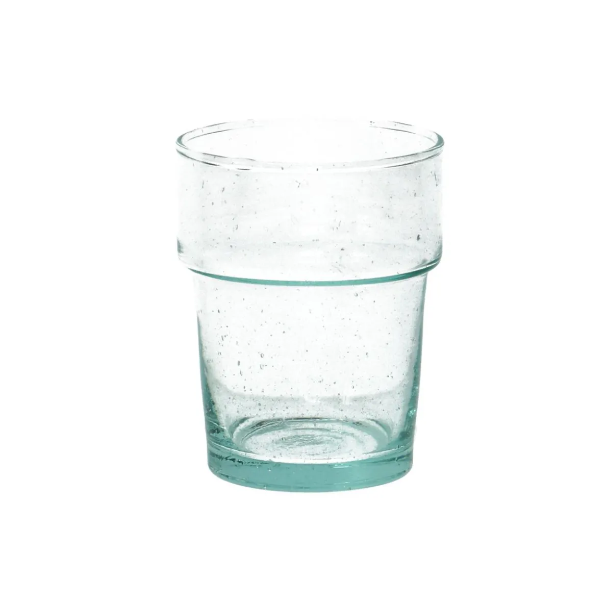 Stapelbaar glas, gerecycled glas, handgeblazen, 175 ml