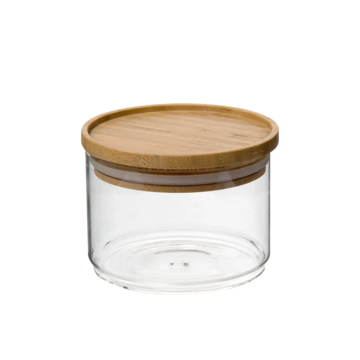 Stapelpot, glas en bamboe, 370 ml