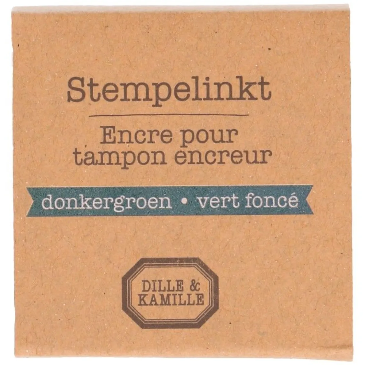 Stempelkussen, donkergroen, 5 x 5 cm
