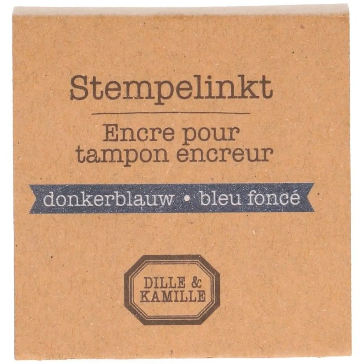 Stempelkussen. donkerblauw, 5 x 5 cm