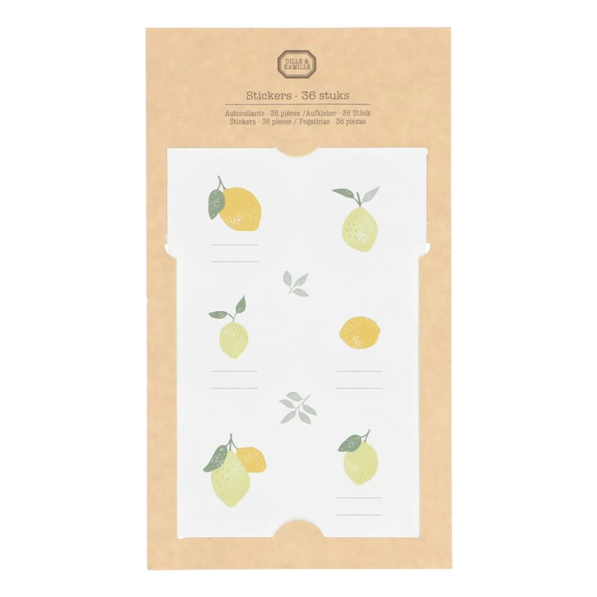 Stickervel, citroenen, 6 vellen