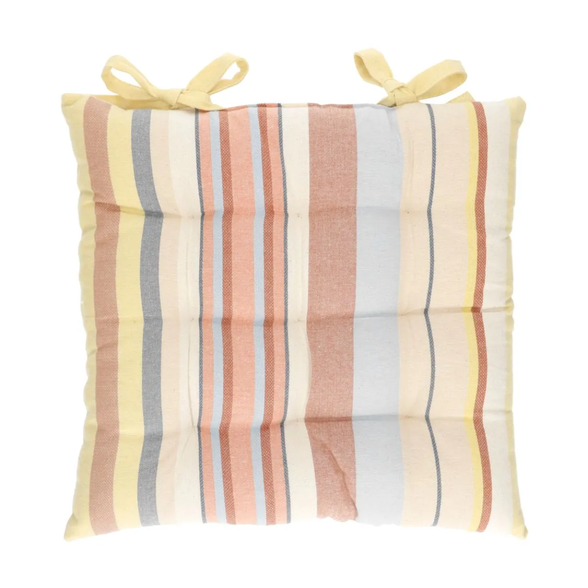 Stoelkussen, GOTS bio-katoen, zomerstreep, 40 x 40 cm