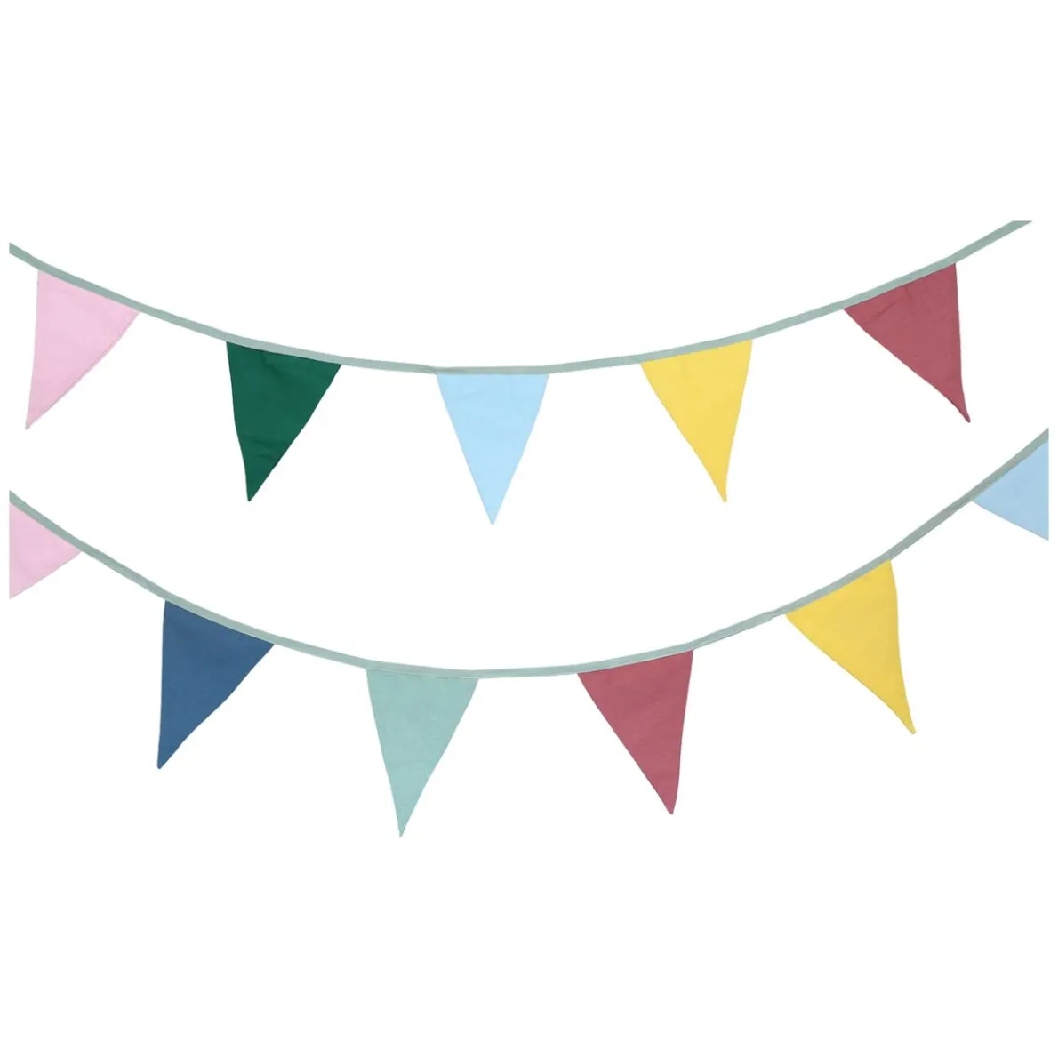 Stoffen vlaggenlijn, GOTS bio-katoen, diverse kleuren, grote vlag, 6,5 meter