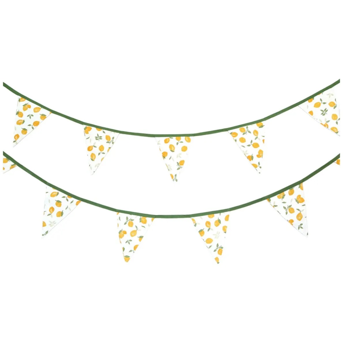 Stoffen vlaggenlijn, GOTS bio-katoen, citroenen, grote vlag, 6,3 meter