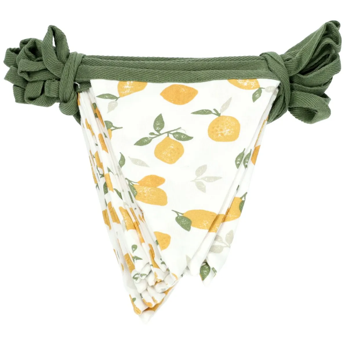 Stoffen vlaggenlijn, GOTS bio-katoen, citroenen, grote vlag, 6,3 meter