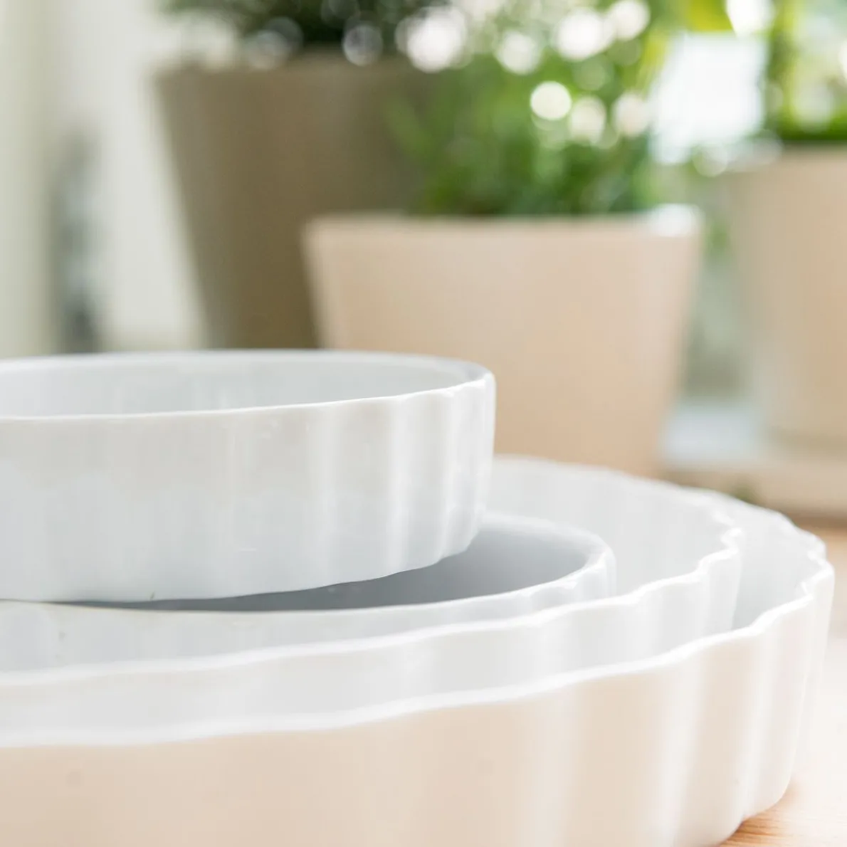 Taart-/ quichevorm, porselein, Ø 30 cm