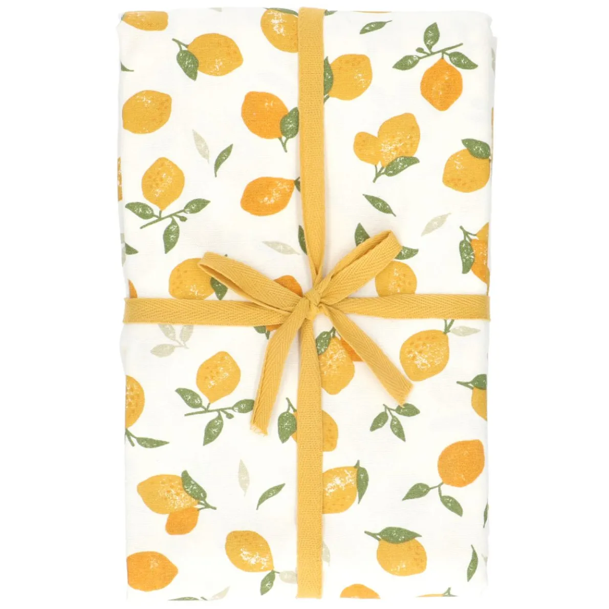 Tafelkleed, bio-katoen, citroenen, 145 x 250 cm