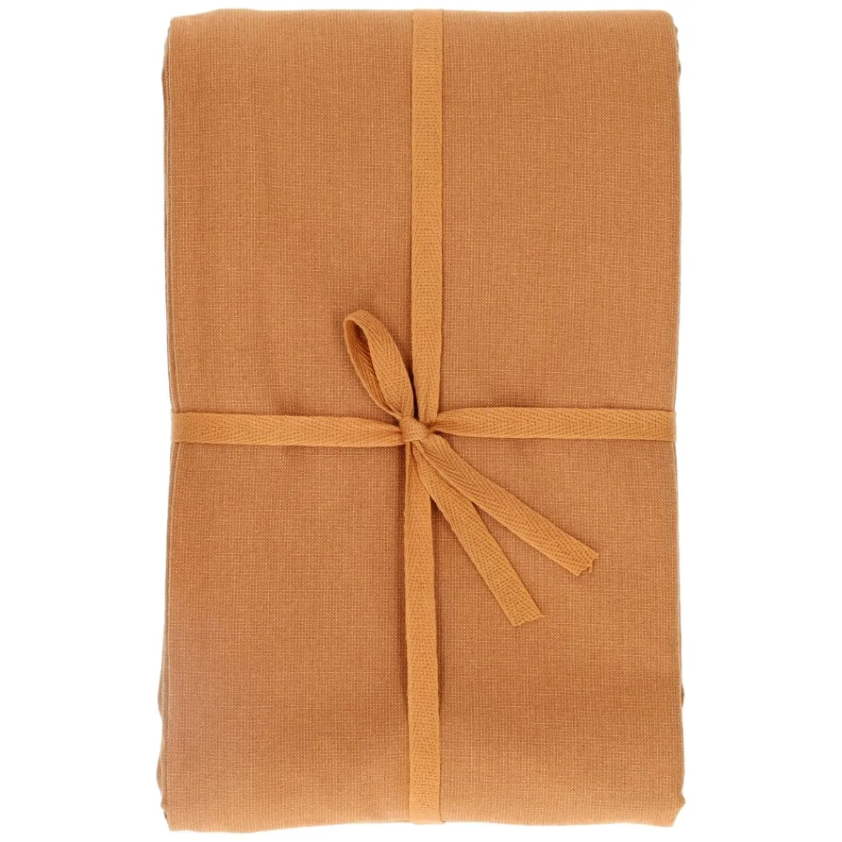 Tafelkleed extra lang, GOTS bio-katoen, amandelbruin, 145 x 350 cm