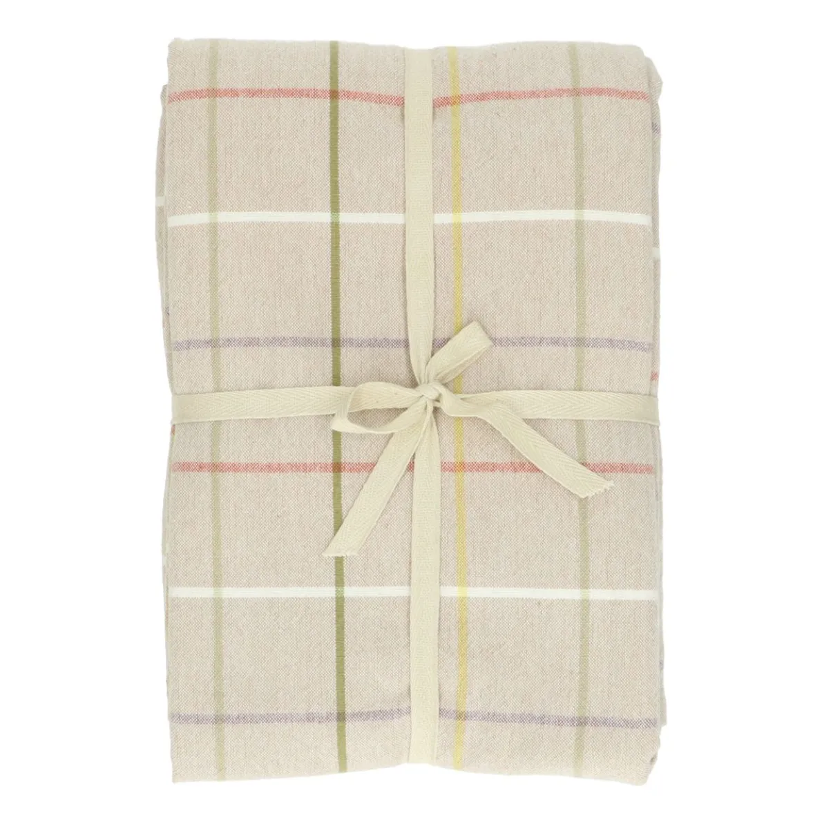 Tafelkleed, gerecycled katoen, ruit, 145 x 300 cm