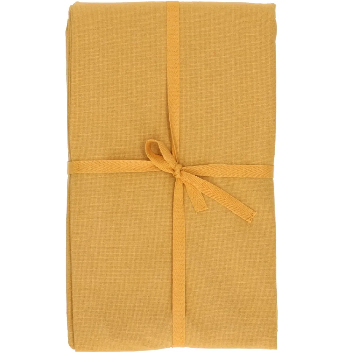 Tafelkleed rond, GOTS bio-katoen, okergeel, Ø 180 cm