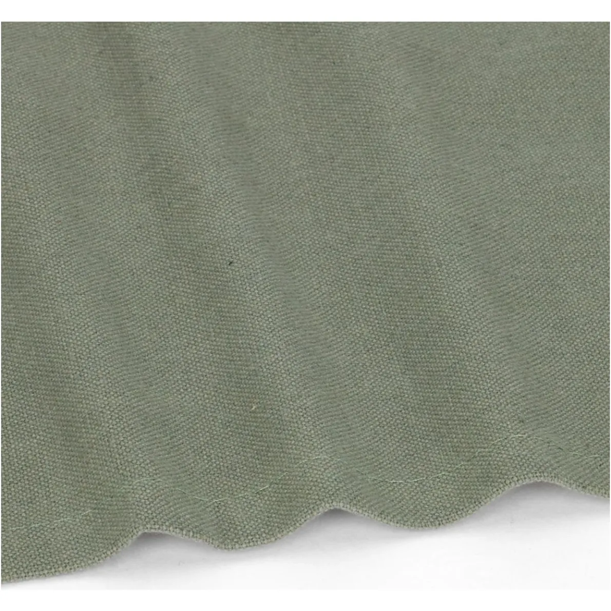 Tafelkleed rond, GOTS bio-katoen, tijmgroen, Ø 180 cm