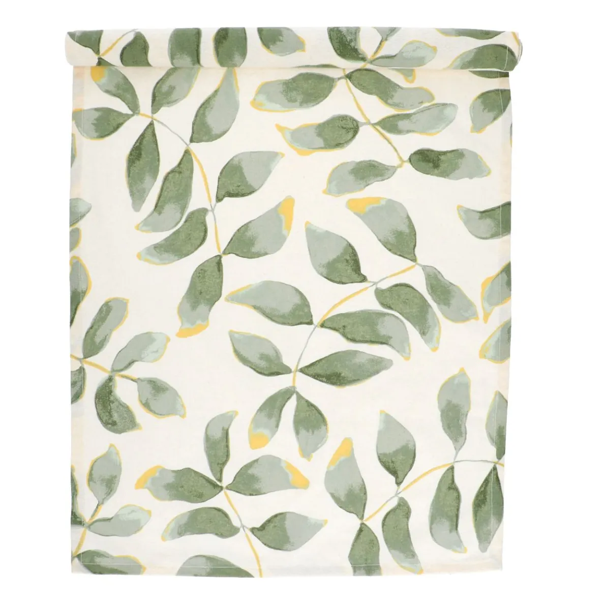 Tafelloper, GOTS bio-katoen, silhouet blad, 50 x 145 cm