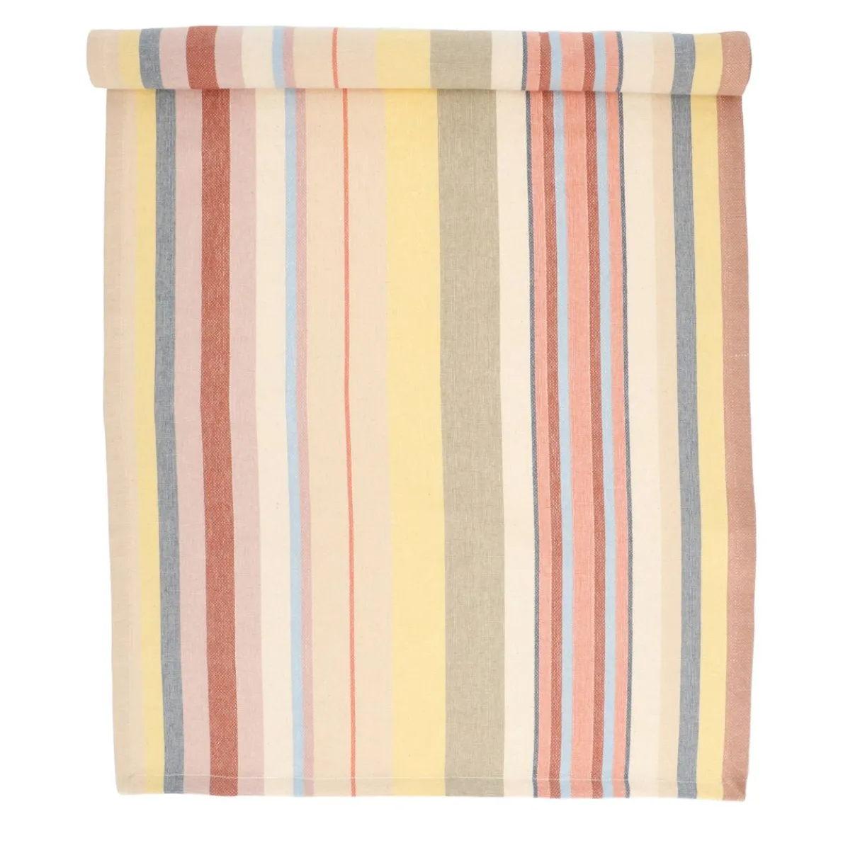 Tafelloper, GOTS bio-katoen, meerkleurig, gestreept, 50 x 145 cm
