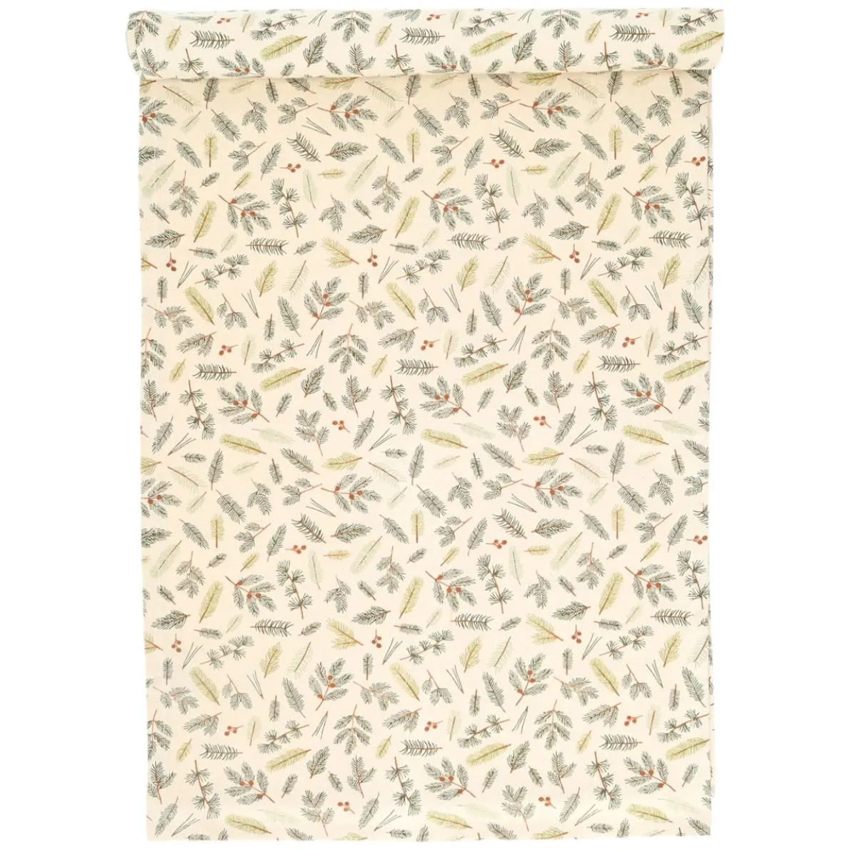Tafelloper lang, GOTS bio-katoen, kerstgroen, 45 x 260 cm