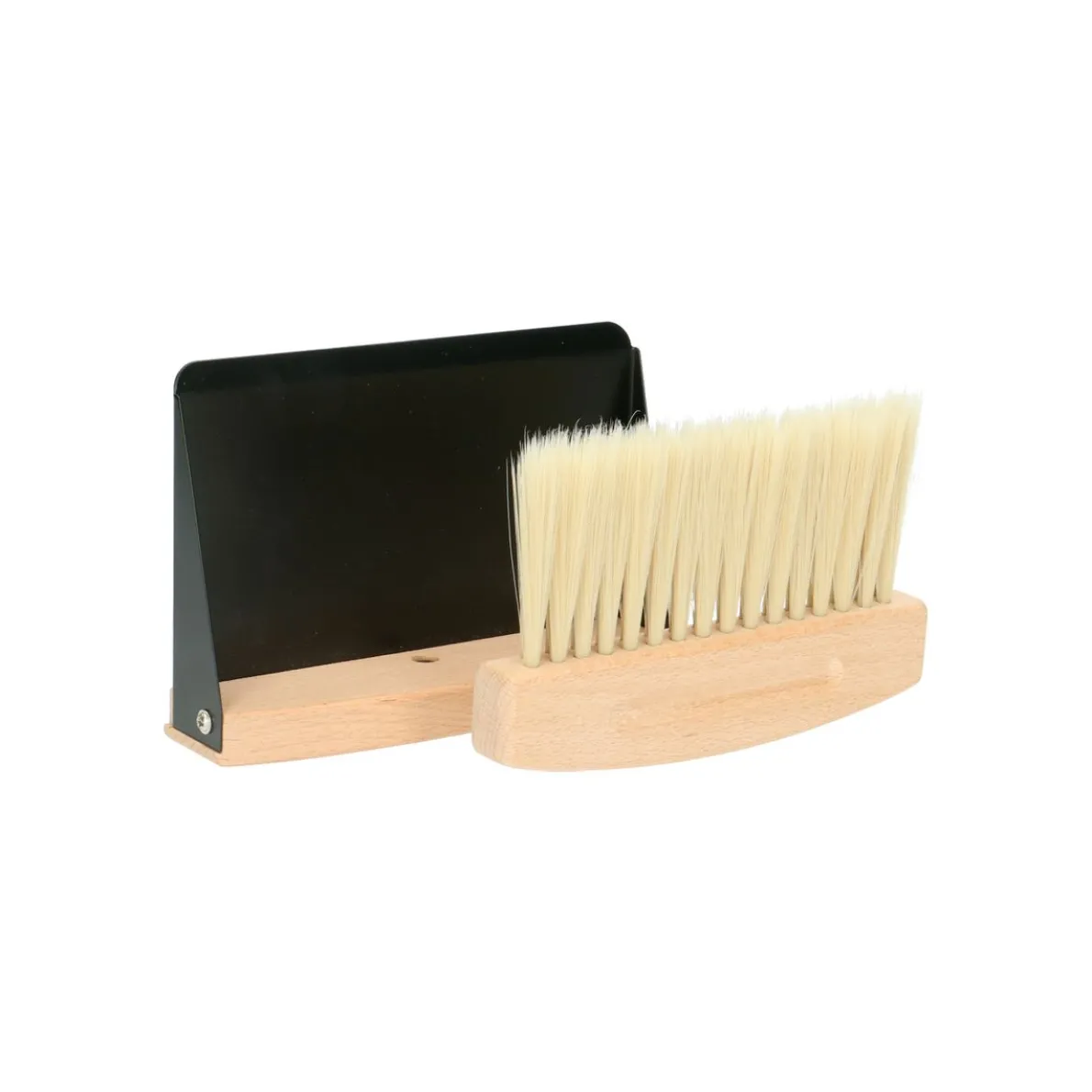 Tafelveger, set, metaal, beukenhout en plantaardige vezels