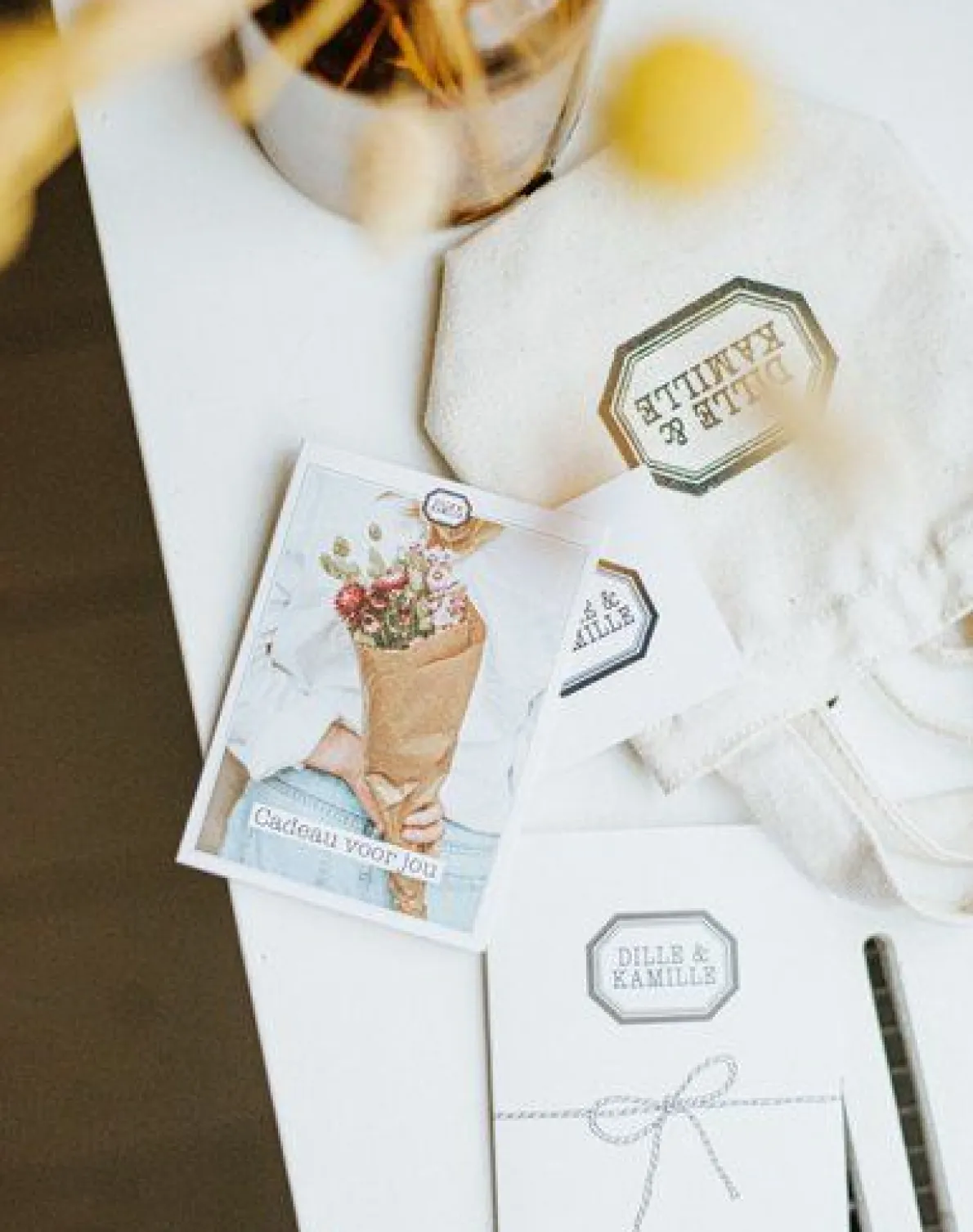 Tas Dille & Kamille mini, bio-katoen, 12 x 12 cm