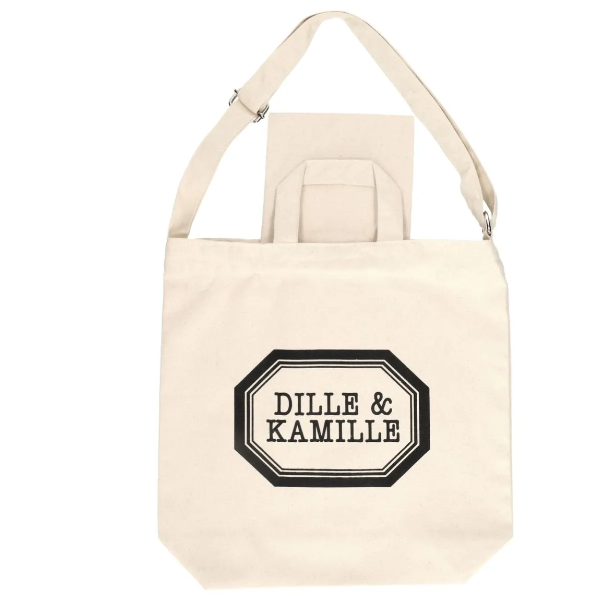 Tas, Dille & Kamille, gerecycled katoen, verstelbaar hengsel, 40 x 12 x 40 cm