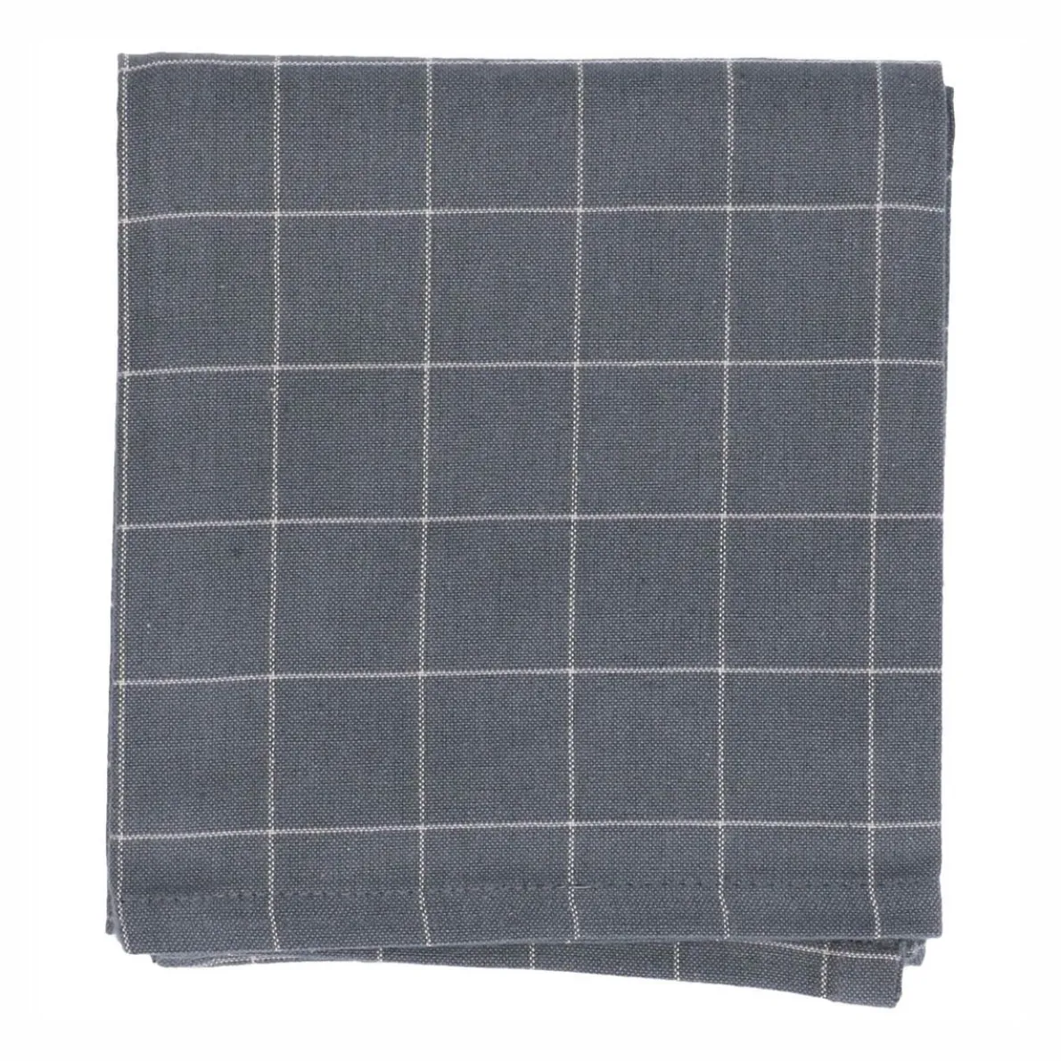 Theedoek, bio-katoen, donkergroen geruit, 50 x 70 cm