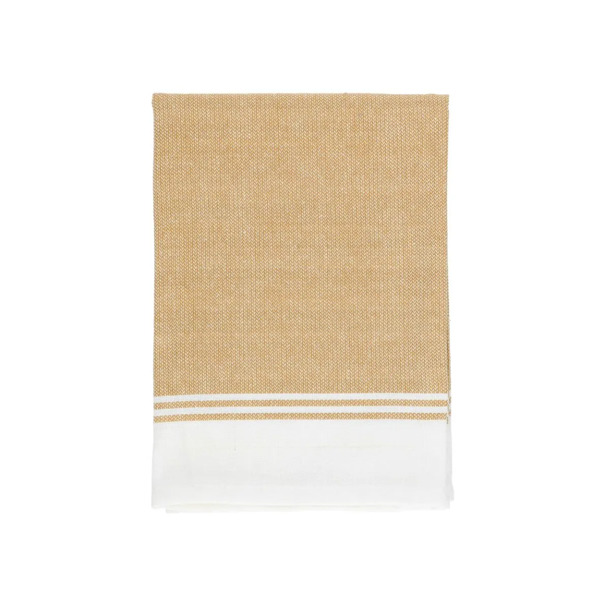 Theedoek, bio-katoen, geel/wit gemêleerd, 50 x 70 cm
