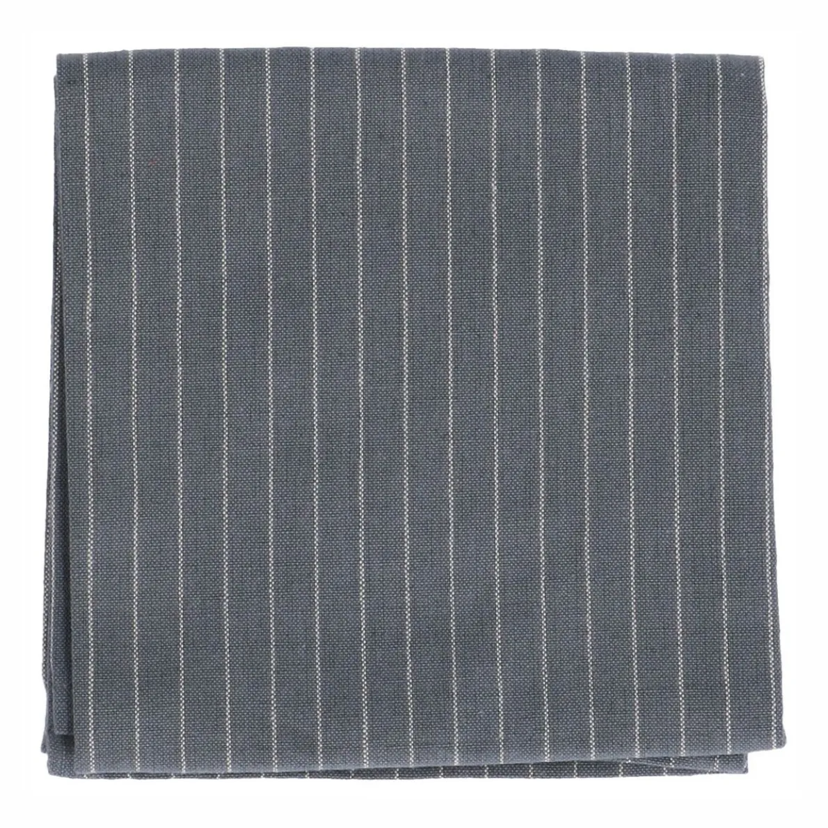 Theedoek, bio-katoen, donkergroen met krijtstreep, 50 x 70 cm