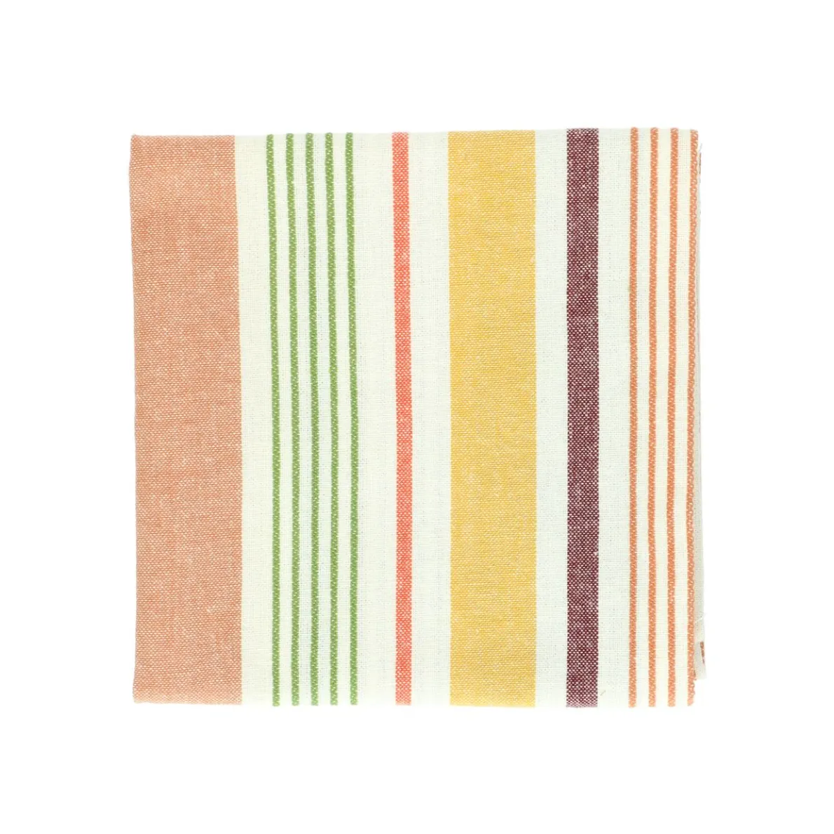 Theedoek, bio-katoen, meerkleurig gestreept, 50 x 70 cm