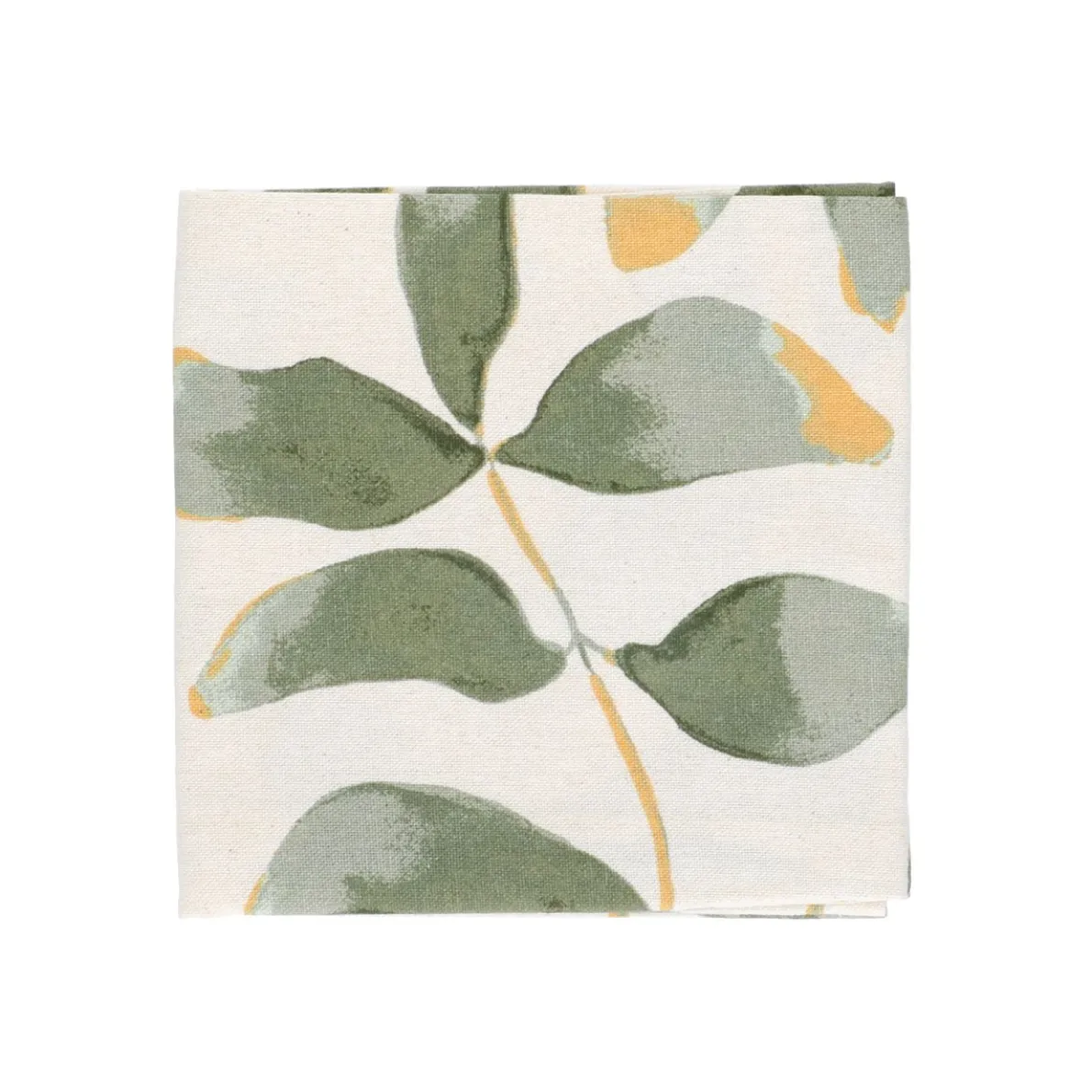 Theedoek, bio-katoen, silhouet blad, 50 x 70 cm