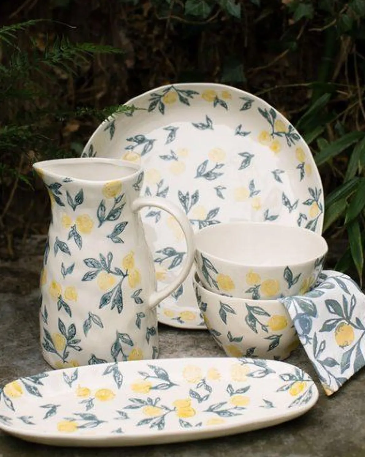 Theedoek, bio-katoen, zomerfruit 50 x 70 cm