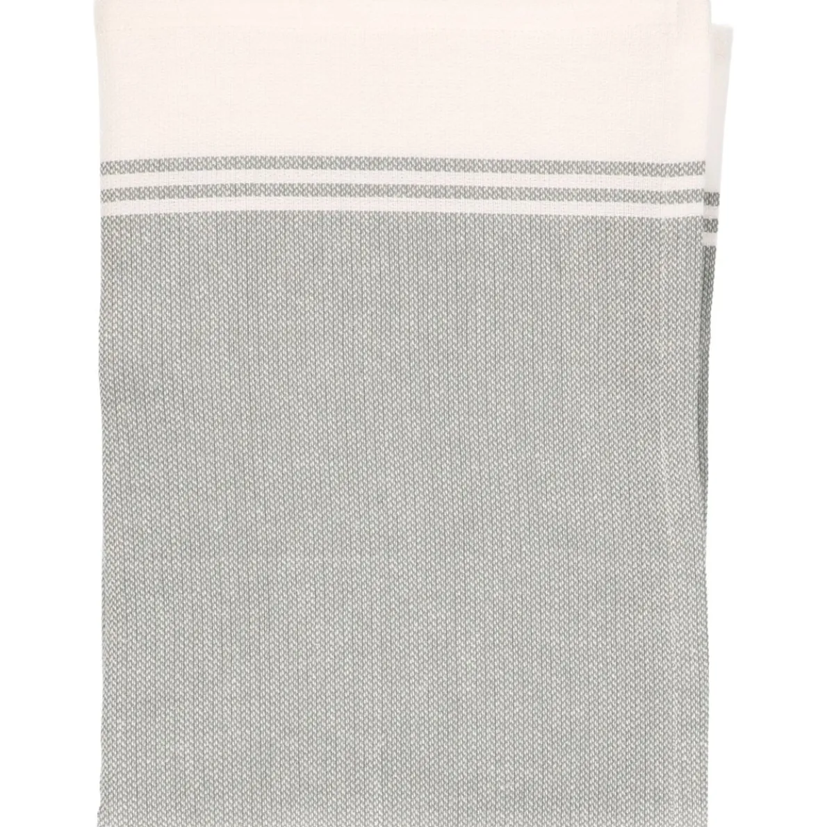 Theedoek, bio-katoen, groen/wit gemêleerd, 50 x 70 cm