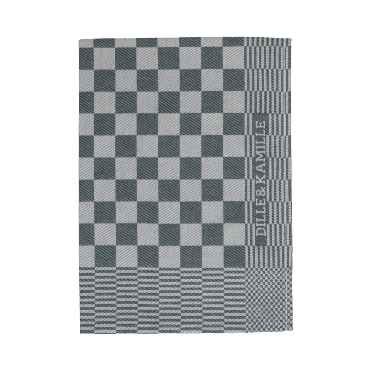 Theedoek Dille & Kamille, katoen, donkergroen
