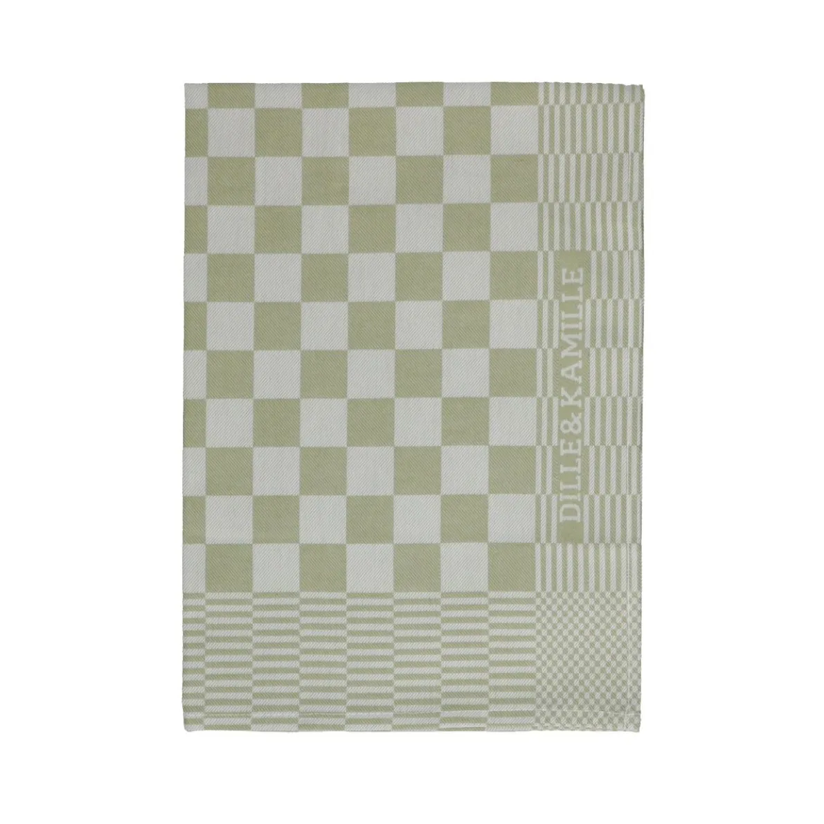 Theedoek Dille & Kamille, katoen, mosgroen